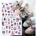 JMEOWIO 9 Sheets Halloween Nail Art Stickers Decals Self-Adhesive Colorful Bat Nail Supplies Nail Art Design Decoration Accessories - Buy Online on GoSupps.com