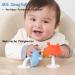 Bite Ring Baby - BPA Free Silicone Suction Foot Toy for Boys & Girls | Blue Umbrella Design | Safe & Fun Teething Solution - Buy Online on GoSupps.com