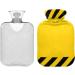 2L Heat Bottle - Durable Warm-Up Bag for Pain Relief Cramps & Therapy | Black & Yellow Warning Stripes - Buy Online on GoSupps.com