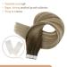 FSHINE Tape Extensions - 55cm Real Hair 50g Dark Brown to Medium Blonde Balayage - 20 Invisible Straight Pieces - Buy Online on GoSupps.com