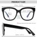 Jim Halo Oversized Square Blue Light Blocking Glasses for Women - Metal-CP Black Frame with Photochromic Lenses - Buy Online on GoSupps.com
