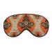 LynaRei Ethnic Boho Orange Floral Sleep Mask Blindfold for Sleeping Elastic Blackout Eye Mask Cover for Full Night's Sleep Travel and Nap Style-4