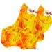 Beyiwenoo 1 Pair (Left+Right) Premium Silk Belly Dance Fan Veil, Women Colorful Long Folding Fans, Designed for Dancing Show and Flow Arts, Length 71" Width 35" Orange