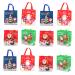 CAXUSD 12pcs Christmas Bag Candy Bags Santa Bags Xmas Candy Bag Non-woven Bags Three-dimensional