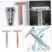 FRCOLOR Prickly Heat Old Razor Man Blade Set - 6 Pcs Double-Sided Zinc Alloy Portable Shaver for Smooth Shaving - Buy Online on GoSupps.com