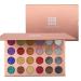 24 Colors Rhinestone and Glitter Shimmer Pressed Eyeshadow Palette Metallic Shimmer Highly Pigmented Glitter