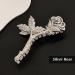 2Pcs Metallic Rose Hair Claw Clips - Medium Size Elegant Floral Barrettes for Women with Thick or Thin Hair - Strong Hold and Stylish Hair Accessory - Buy Online on GoSupps.com