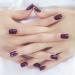 Elegant Purple Glossy Short Squoval Press On False Nails - Reusable Acrylic for Daily Office or Salon Manicure - Valentine's Day Nail Art Tips - 100ct - Buy Online on GoSupps.com