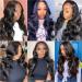 RXY Brazilian Human Hair Body Wave Lace Front Wig 18 Inch 13x4 - Pre Plucked, Glueless, 180% Density for Black Women - Natural Color - Buy Online on GoSupps.com