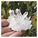 Natural Crystal Rough 120-130g Natural White Crystal Cluster Electroplating Titanium Coating Quartz Cluster Stone Healing