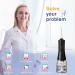 Wireless Electric Mouth Shower - 4 Modes 6 Nozzles USB Charging 300ml Oral Irrigator IPX7 Waterproof Tooth Cleaner - Black - Buy Online on GoSupps.com