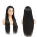 24 Inch Brazilian Virgin Straight Lace Front Wig for Black Women - 180% Density, Pre Plucked with Baby Hair - HD Transparent Lace Frontal Human Hair Wig - Buy Online on GoSupps.com