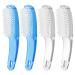 4 Pcs Nail Cleaning Brushes Larbois Plastic Handle Scrubbing Brush Fingernail Brush with Soft Bristles Nail Manicure Dust Brush for Hand Toes Nail Home Garden Salon use-Color 2 4pack-Color 2