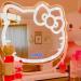 Hello Kitty Kawaii Desk Mirror with Lights | Touch Sensor Dimmer | Multi-Color LED Strip Light | Adjustable Tilt | Metal Base - Buy Online on GoSupps.com