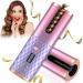 Automatic Rechargeable Rotating Curling Iron with 6 Temps & Timers Ceramic Wand Detangle & Scald-Free Auto Shut-Off