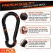 Ahysuet Small Black Carabiner Hook - 40x4mm for Camping Hiking & Outdoor Adventures - Buy Online on GoSupps.com