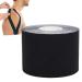 Sports Kinesiology Tape - Elastic Muscle Recovery Bandage 5cm x 5m (Black) | Neuromuscular Support for Injury & Exercise - Buy Online on GoSupps.com