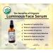 Organic Luminous Face Serum - USDA Certified Youthful & Nourished Skin - 2 oz Glass Bottle - International Shipping Available - Buy Online on GoSupps.com