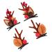 FOMIYES 2 Pairs Hairpin Party Girls Hair Clip Deer Horns and Ears Animal Horns Hair Clip Antler Barrettes Christmas Hair Clips for Kids Xmas Hair Clip Elk Child Non-woven Fabric Headband
