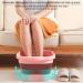 Dyeulget Foot Soaking Bath Basin - Soak Basin with Massaging Rollers and Handle - Stress Relief Foot Spa for Home Outdoor Travel Pink + Purple - Buy Online on GoSupps.com