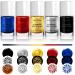 DR.MODE Nail Stamping Polish - 5 Bottles Metallic Nail Polish DIY Lasting Pigmented Nail Varnish Lacquer Nail Art Stamp Gel Polish Set