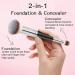 Concealer Brush | Blush Blending Brush With Double Head - Beauty Tools Brush For Women Girls For Powder Liquid Concealer Cream Blush Concealer Foundation Black Handle Silver Tube - Buy Online on GoSupps.com