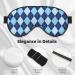 Buy Blue Squares Print Sleep Eye Mask - Soft Blindfold with Elastic Strap for Travel & Night Sleep - Buy Online on GoSupps.com