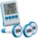 Infactory pool thermometer radio: 3 digital pond and pool thermometer with LCD radio receiver IPX8 (electronic pool thermometer pond and pool thermometer underwater)