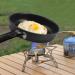 Eurobuy 6.3 Stainless Steel Egg Frying Pan Non Stick with Heat-Resistant Handle for Frying Eggs Vegetables 16CM with Glass Lid - Buy Online on GoSupps.com