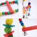 Seahelms 8-Piece Parrot Bird Toys Set - Natural Wood Chewing Hammock Bell & Swing for Nymphic Finches and Small Parrots - Colorful Bird Cage Enrichment - Buy Online on GoSupps.com