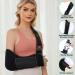 Arm Sling Shoulder Immobilizer for Men & Women | Comfort Medical Support for Rotator Cuff Injury & Post-Surgery Rehabilitation (Black Medium - Buy Online on GoSupps.com