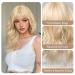 Shop Realistic Testar Blonde Wigs for Women | Platinum Water Wave Shoulder-Length Synthetic Curly Wig for Daily Use - Buy Online on GoSupps.com