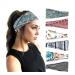 Dreshow 6 pieces women boho headband headband hair band printed front ligaments knot twisted elastic head wrap cute hair accessories for girls