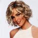 Battnot Gold Mix Hair Part for Women - Short Brazilian Wavy Curly Synthetic Wig (30cm) | High-Temperature Fiber Hair Art - Buy Online on GoSupps.com