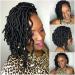 Wavy Gypsy Locs Crochet Hair 12 Inch 8 Packs/Lot Ombre Goddess Wavy Faux Locs Synthetic Braiding Hair | Short Dreadlocs Hair Extensions (Black 1B) - 12 Inch (Pack of 8) - Buy Online on GoSupps.com