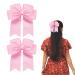 2 Pack 6 inch Bow Hair Clips Large Hair Bow Hair Barrette Clips for Women Girls Pink Hair Bow for Girls