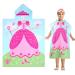 Flyish Direct Badeponcho Children 100% cotton children's towel Poncho Children's bath towel towel with hooded beach towels for boys and girls 70x60cm queen 70*60cm