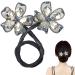 Flower Barrettes for Women | Cloth Alloy Flower Bud Shape Hair Clips Handmade Elastic Barrettes Hair Accessories for Stylish crystal - Buy Online on GoSupps.com