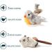 Suhaco Cat Toys for Indoor Cats Feather Squeaky Bird & Mouse Kitten Toys Set Three Dogs & A Cat Melody Motion Activated Chirping Kitty Toys Interactive Plush Cat Toys for Boredom (2 Pack) Grey Bird - Buy Online on GoSupps.com