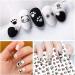 Panda Nail Art Stickers - 3D Cute Pandas with Bamboos and Flowers - Pack of 5 Sheets - for Nail Design, Manicure, DIY Decor, Kids Crafts - 3.1x3.9 Inch - Buy Online on GoSupps.com