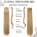22-Inch Long Straight Ponytail Extension - Dark Blonde Mix (m27/613#) - Synthetic Hair Wrap Around - 110g Magic Paste - Buy Online on GoSupps.com