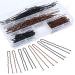 SWPEET hair needles 220 pieces of shaft shape hair clips 5 cm and 6 cm long hairpins U-shaped hair needle set for girls hair additives children with a transparent storage box brown and black