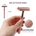 Safety Razors for Sensitive Skin - Reusable Metal Razor with 10 Double Edge Blades | Smooth & Clean Shave in Rose Gold - Buy Online on GoSupps.com