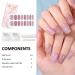 Semi Cured Gel Nail Strips Gel Nail Stickers - 16 Pcs Nail Stickers for Nail Art Soft Self-Adhesive Gel Nail Wraps Easy Apply & Remove for Salon-Quality Manicure Kit (UV/LED Lamp Required) (BSG-0320) - Buy Online on GoSupps.com