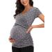 Love2Mi Maternity Nursing Shirt - Short Sleeve V-Neck Breastfeeding Tee - Pregnancy S Flower45 - Buy Online on GoSupps.com