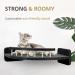 Cat Hammock with 3 Steps - Wall Mounted Cat Climbing Shelf & Scratching Post - Indoor Cat Shelves and Perches - Plush Covered - Black - Buy Online on GoSupps.com