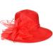 Kentucky Church Derby Dress Cloche Hat - Floral Bucket Hat in Leaf-Red - Buy Online on GoSupps.com
