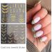 Gold Flowers Nail Stickers Decals - Self-Adhesive 3D Golden Line Supplies for DIY Manicure - Nail Art Decoration for Women and Girls - Buy Online on GoSupps.com