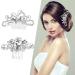 2 PCS Wedding Bride Hair Comb Set - Crystal Flower Headpiece for Women and Girls (Silver) - Buy Online on GoSupps.com