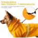 Waterproof Hundring Coat for Dogs - Adjustable Lightweight Mackintosh with Hood & Reflective Stripes | Small Medium & Large | Perfect for Outdoor Walks - Orange - Buy Online on GoSupps.com